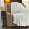  Grey Knitted Cotton Sofa Throw and AC blanket | creative view