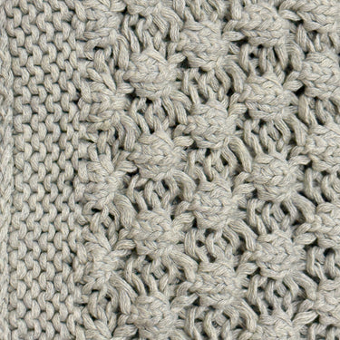  Grey Knitted Cotton Sofa Throw and AC blanket | focus view