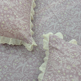 Gulbagh Lace Print 400TC Cotton Bedsheet | King Size | focus view