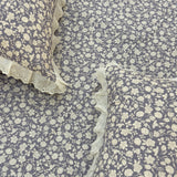 Gulchand Mist Print Purple 400TC Cotton Bedsheet | King Size | Pillow view