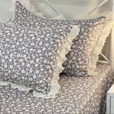 Gulchand Mist Print Purple 400TC Cotton Bedsheet | King Size | side view