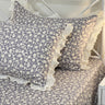 Gulchand Mist Print Purple 400TC Cotton Bedsheet | King Size | side view