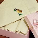 Hand Embroidered Napkin Gift Set | Set of 6 napkin and cutlery holder - cutlery view