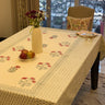 Handblocked Floral Cotton Table Cover | 60 X 90 | overall view