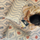 Handblocked Mughal Floral Pure Cotton Bedsheet | creative view