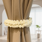 Handknitted Crochet Curtain Holder | Cream | Handmade by Mother - creative view