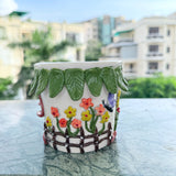 Handmade Clay Pen Stand | Artistic Desk Organizer & Gift back view