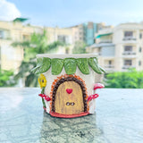 Handmade Clay Pen Stand | Artistic Desk Organizer & Gift front view