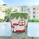 Handmade Clay Pen Stand | Artistic Desk Organizer & Gift side view