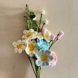 Handmade Crochet Flower Bouquet – 100% Cotton Yarn Floral Decor | Front View