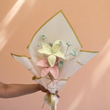 Handmade Crochet Flower Bouquet | focus view