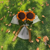 Handmade Crochet Sunflower Bouquet – Set of 2 | Handcrafted Home Décor & Gift Creative view