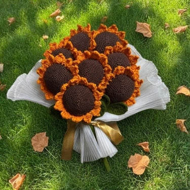 Handmade Crochet Sunflower (Set of 8) | Handcrafted Home Décor Flower Creative view.