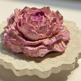 Handmade Floral Agarbatti Stand | Rose-Inspired Clay Incense Holder with Mandala Base Cloesup view