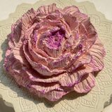 Handmade Floral Agarbatti Stand | Rose-Inspired Clay Incense Holder with Mandala Base Top view