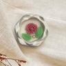 Handmade Floral Candle in Ceramic Base | Elegant Home Décor & Gifting top view