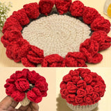 Handmade Floral Crochet bouquet Coaster | Set of 4 | over all view