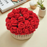 Handmade Floral Crochet bouquet Coaster | Set of 4 | top view