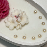 Handmade Oval Floral Candle with Pink Rose Carving | Luxury Home Décor & Gifting closeup view 