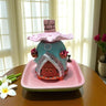 Handmade Terracotta Dhoop Stand – Mushroom House Design with Clay Detailing | front