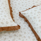 Honey Bloom Soft Cotton Feel Double Bed Bedsheet Set with Lace Detailed Pillow Covers (250 x 270 cm) | focus view