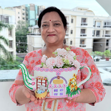 Handmade Decorative Teapot | Cottage Style Home Décor & Centerpiece