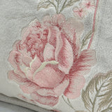 Ivory Floral Embroidered Warm Bedsheet Set closeup view