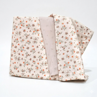 Ivory & Rust Micro Floral King Size Bedsheet Set (5 Pieces) with 4 Pillow Covers studio view