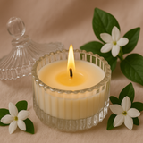 Jasmine Scented Soy Wax Candle | focus view