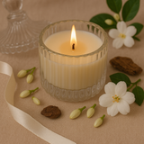 Jasmine Scented Soy Wax Candle | front view