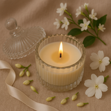 Jasmine Scented Soy Wax Candle | full view