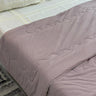 Knitted Mauve Comforter | Soft Quilted Bed Comforter with Subtle Texture for All Seasons overall view