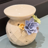 Lavender Floral Ceramic Aroma Diffuser – Handcrafted Elegance for Your Home | side view 