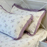 Lavender Honey Waffle Cotton Feel Double Bed Bedsheet Set with Soft Comfort Layer & Lace Detailed Pillow Covers (250 x 270 cm) | pillow view