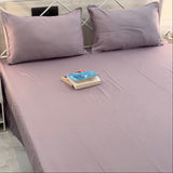 Lavender Solid 400TC Pure Cotton Bedsheet Set | side view