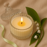Lily of Valley Scented Soy Wax Candle | top view