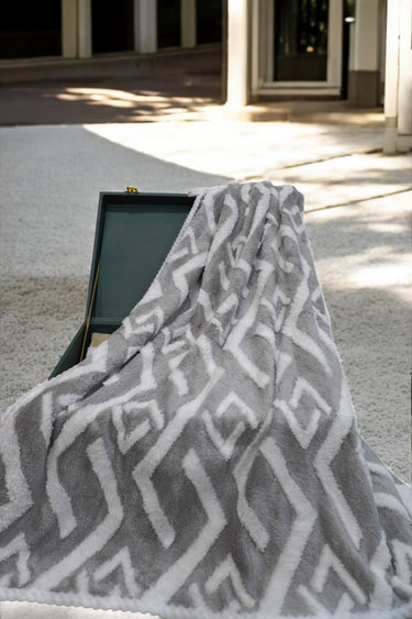 Luxurious Grey Microfiber Towel  front view