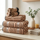 Maple Butter Toast Feather Soft Gifting Towel Set | Set of 8 | full front view
