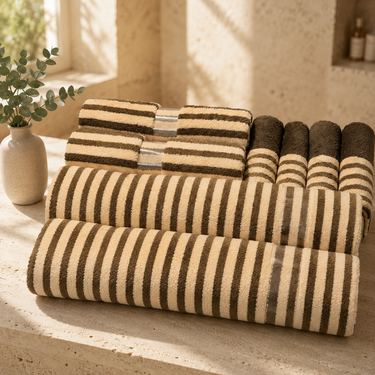 Maple Butter Toast Feather Soft Gifting Towel Set | Set of 8 | top view