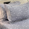 Mauve Leaf Pattern Double Lace 400TC Bedsheet | front view