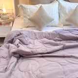 Mauve Soft Fibre Quilted AC Comforter | front view