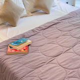 Mauve Soft Fibre Quilted AC Comforter | upper view