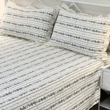 Midnight Soft Cotton Feel Double Bed Bedsheet Set with Lace Detailed Pillow Covers (250 x 270 cm) | full view