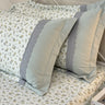 Minty Flora Soft Cotton Feel Double Bed Bedsheet Set with Lace Detailed Pillow Covers (250 x 270 cm)| pillow view
