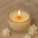 Mogra Scented Soy Wax Candle | top view