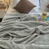 Muted Green Textured Winter Blanket – Single Layer creative view