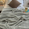 Muted Green Textured Winter Blanket – Single Layer creative view