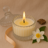 Nargis (Daffodil) Scented Soy Candle | front view