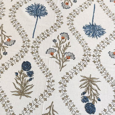 Nature Harmony Handblocked Cotton Bedsheet | Close View