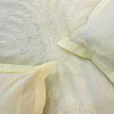 Noor Booti Hand-Embroidered Chikankari 3-Piece Set | top view
